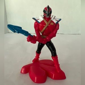 Mighty Morphin Power Rangers Super Samurai Red Figure McDonalds Toy Cake Topper